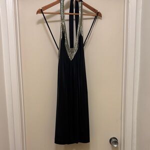 BCBGMaxAzria Black Dress with Silver Details